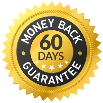 60-day money-back guarantee badge
